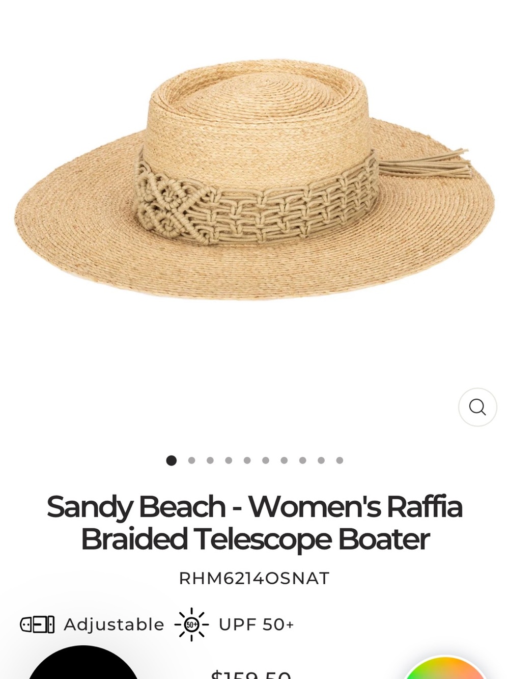 San Diego Hat Company raffia braided telescope hat